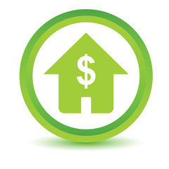 Dollar house volumetric icon