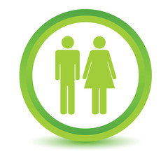 Man and woman volumetric icon