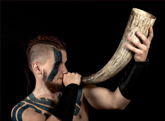 Viking with horn