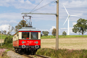 Fototapeta premium Oberweissbacher Bergbahn Triebwagen