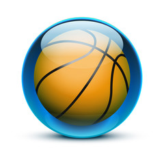 Fototapeta premium Glass icon sports themes for website or app