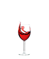 red wine, isolated on white