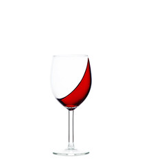 red wine, isolated on white