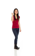 Fototapeta premium Model triumph victory fist