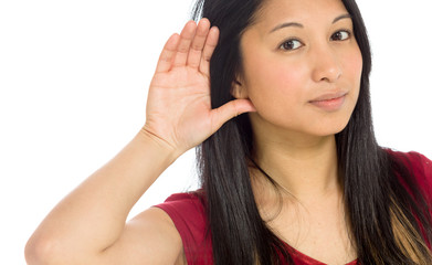 Fototapeta premium Model listening paying attention