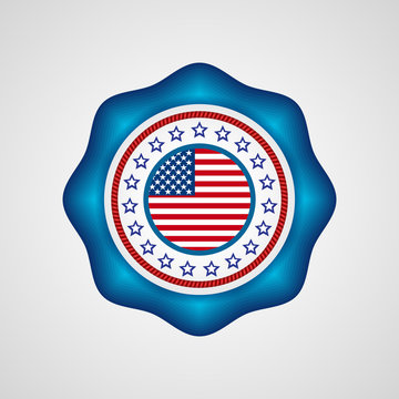 American Independence Day. Holiday badge