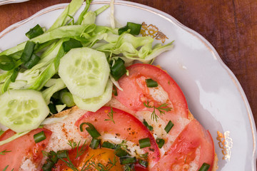 egg on crispy bread until golden brown 