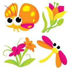 Insects And Flowers