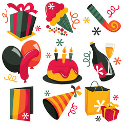 Retro Party clip arts