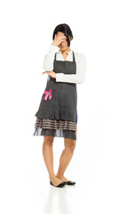 Model hiding face shame