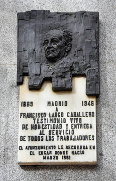 Madrid, Espa&ntilde;a, Largo Caballero, personajes hist&oacute;ricos