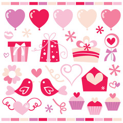 Retro Sweet Romance Clip Arts