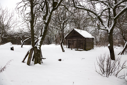 old wooden outbuilding  