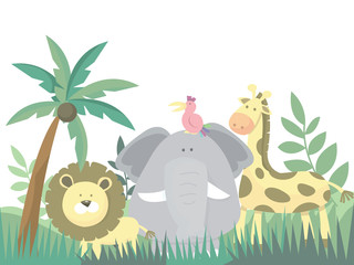 Naklejka premium Jungle Scene