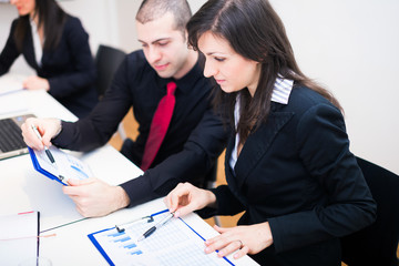 People at work during a business meeting