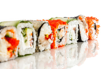 Sushi Roll on a white background