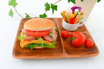 美味しそうなハンバーガー
