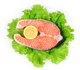 fresh salmon steak