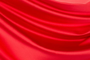 Red silk drapery. 
