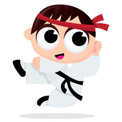 Cartoon Karate Kid