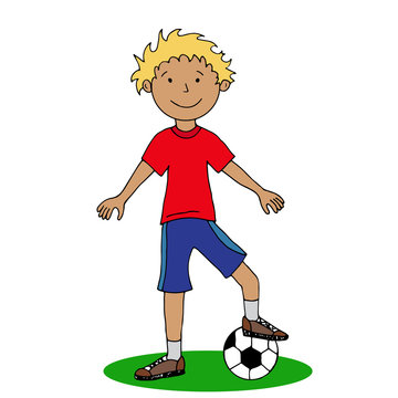 Boy with a soccer ball