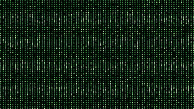 digital perfectly loop of green matrix numbers background