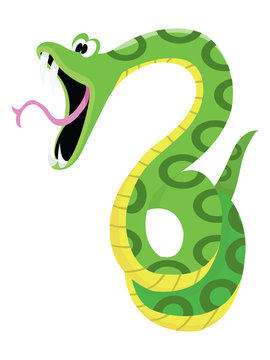Cartoon Shocked Snake