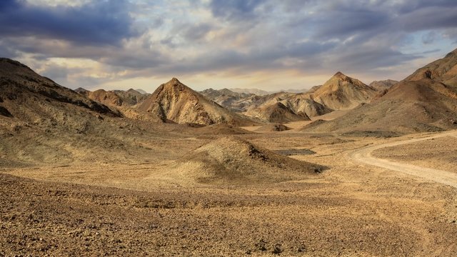 Rocks and sand in the Sahara Desert, Mountains, Egypt, Afria