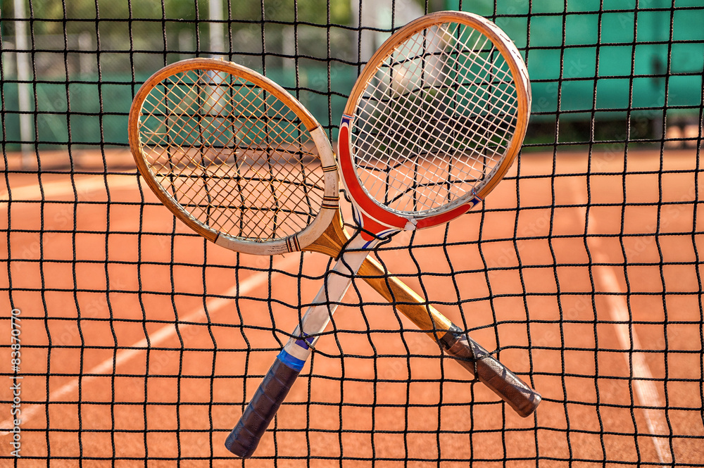 Wall mural two tennis rackets