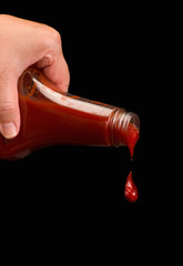 Pouring Ketchup.