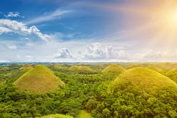 Fototapete Hügel Schöne Chocolate Hills in Bohol, Philippinen