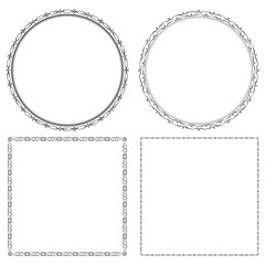 Vintage decorative background, vector antique frame