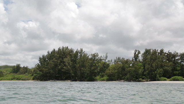landscape near Ile aux Cerfs, Mauritius with its unique mangroves and cristall clear water