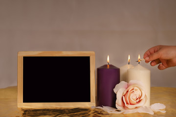 Tafel leer f&uuml;r Spendenaufruf etc...