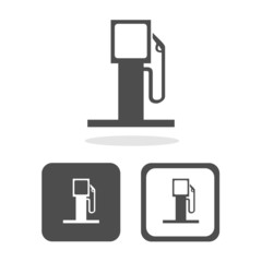 Gas pump icons set great for any use. Vector EPS10.