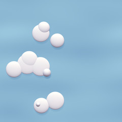 paper white clouds on blue