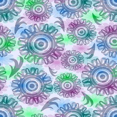 Abstract background with irregular flower in soft pastel