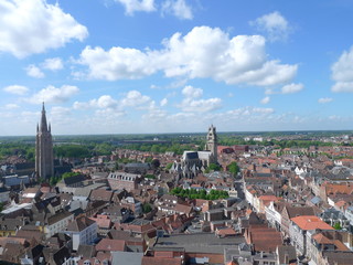 Fototapeta premium bruges bird-eye view