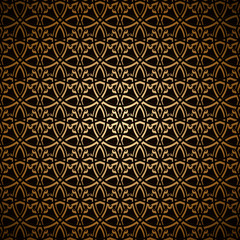 Vintage gold pattern, ornamental background