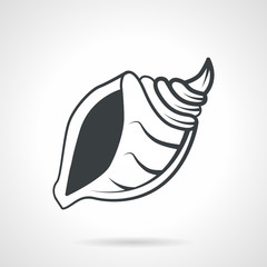 Cockleshell black vector icon