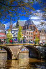 Amsterdam in the summer - obrazy, fototapety, plakaty