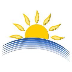 Sunset at Sea abstract