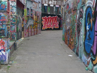 graffiti street in gent, belgium