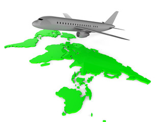 Worldwide Flights Means Web Site And Globalize