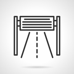 Road billboard black line vector icon