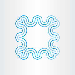 abstract blu lines frame background