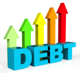 Increase Debt Indicates Financial Obligation And Debts