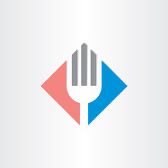 fork icon restorant catering symbol