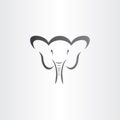 happy elephant head sylized symbol