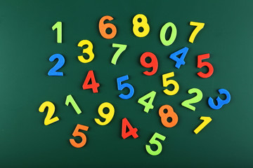 Colorful numbers on school board